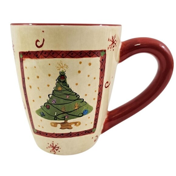 Sakura Table Gracey Knight Happy Holidays 14 Oz Christmas Mugs Cups – Set of 2 - Picture 9 of 16